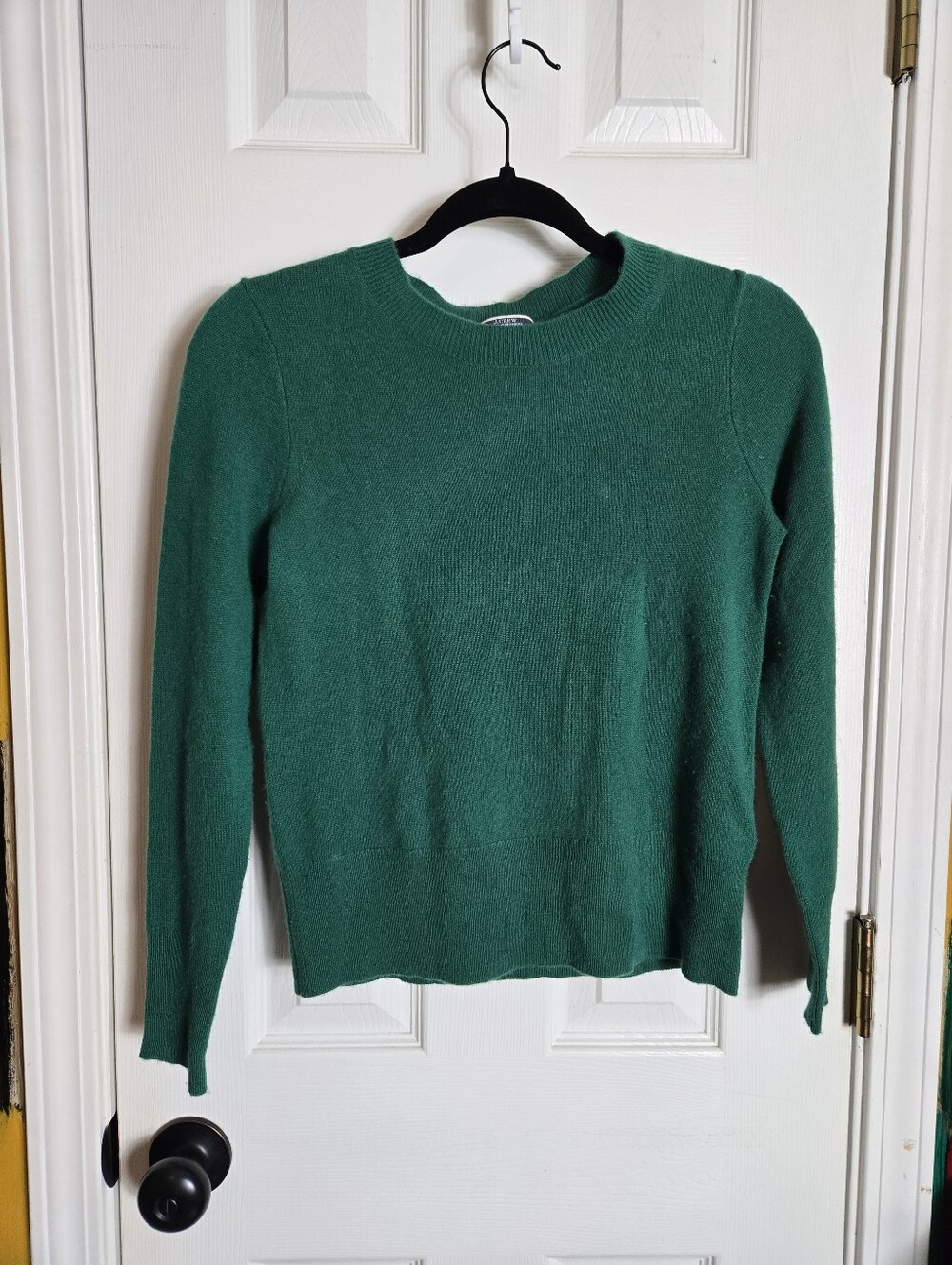 J. Crew 100% Cashmere XXS Crewneck Green Sweater